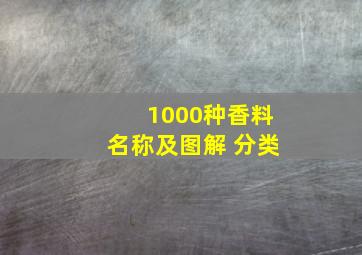 1000种香料名称及图解 分类